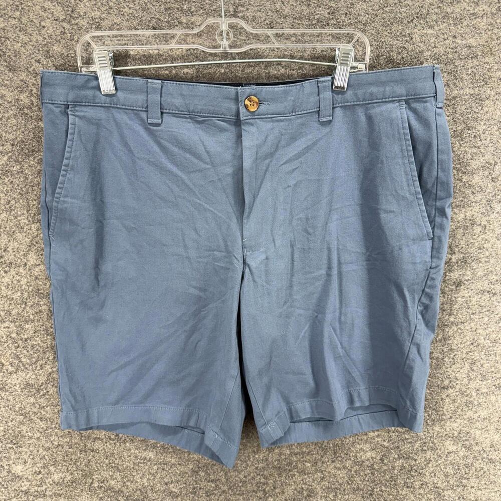 Club Room Shorts Men 36 Blue Mid Rise Chino Pockets Flat Front Cotton Regular